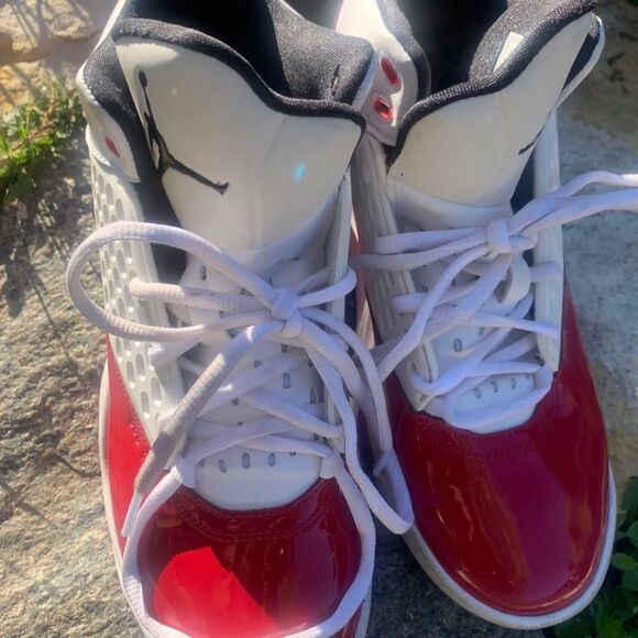 NIKE Jordan Maxin 200 White Black Red Basketball Shoes Men\'s Size 9 CD6107-101 main image 5